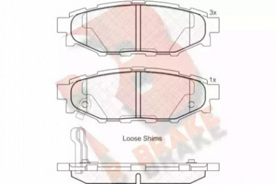 R BRAKE rb1759 -  Комплект тормозных колодок, дисковый тормоз